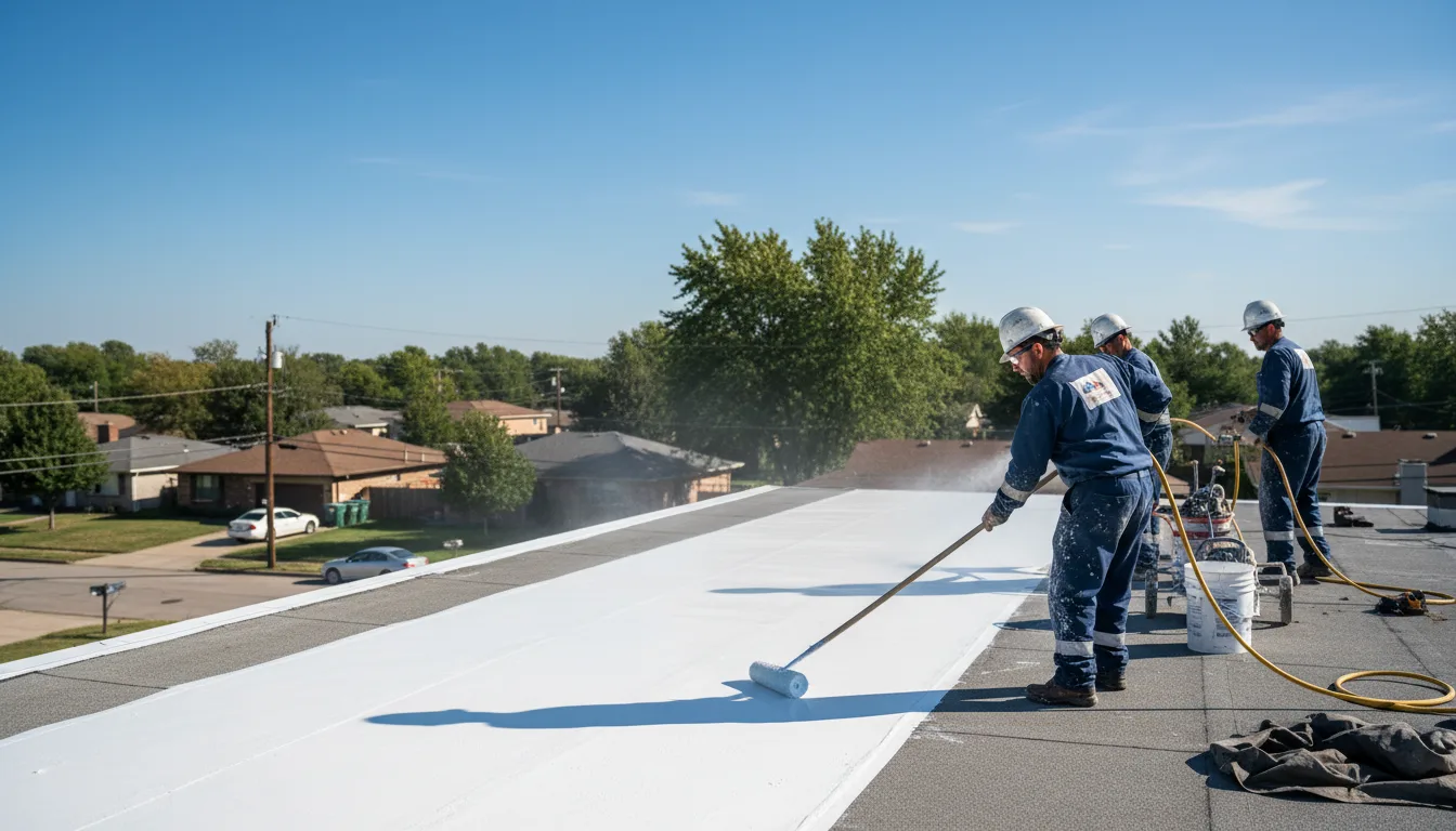 Commercial roof coating in Farmerville, LA near me